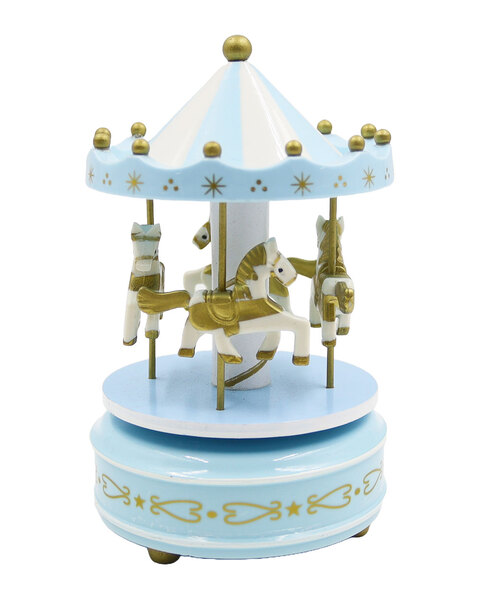 WOODEN Musical Carousel - Baby Blue